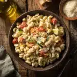 serving ditalini pasta salad