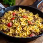 Creamy Velveeta Beef & Bowtie Pasta