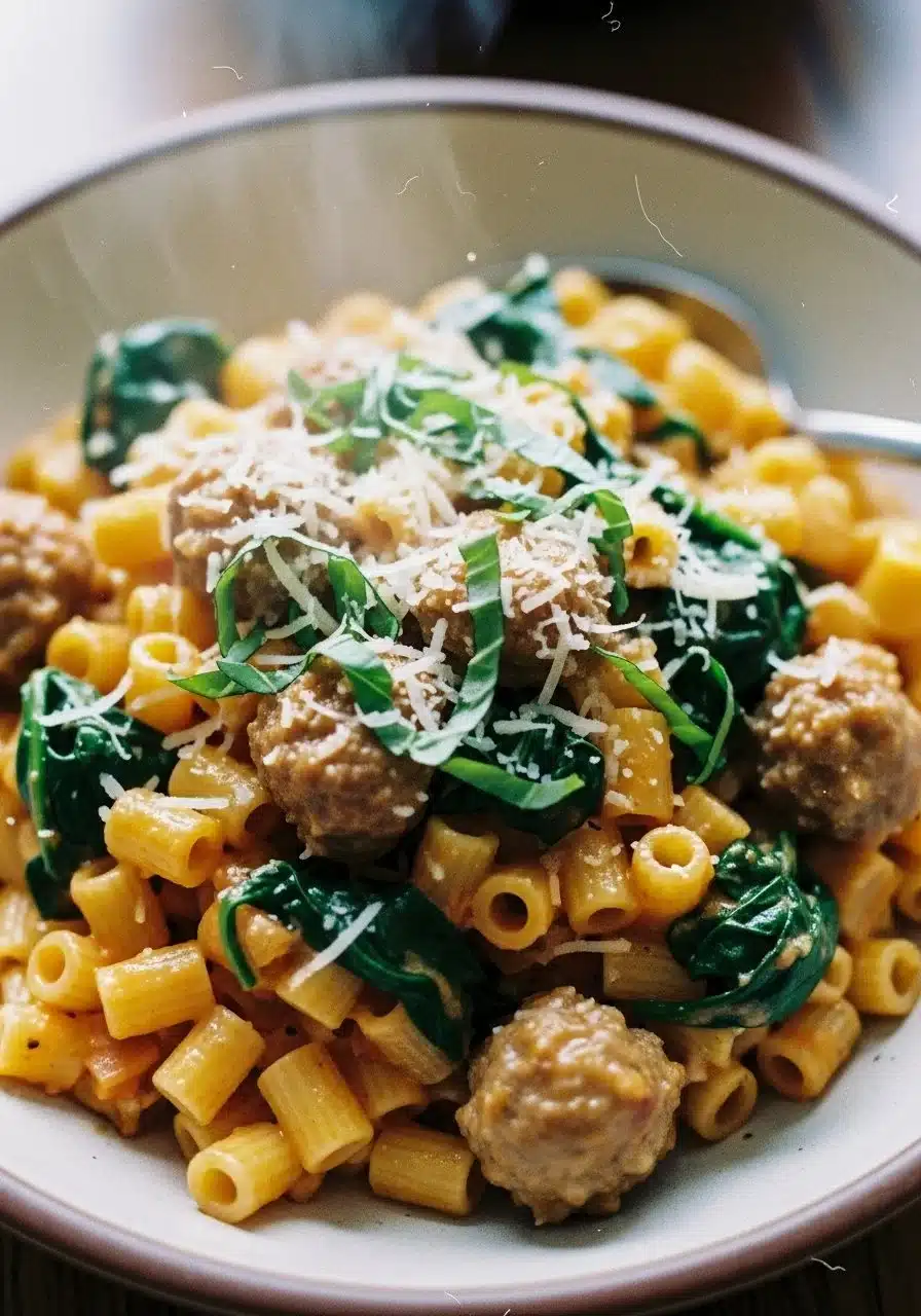 Creamy Marry Me ditalini sausage pasta served in a bowl