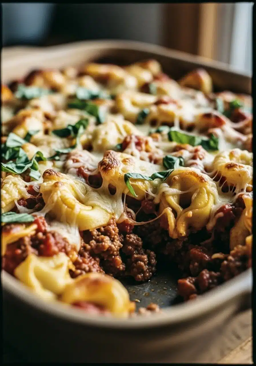 Creamy Paprika Steak Shells served on a plate with garnish