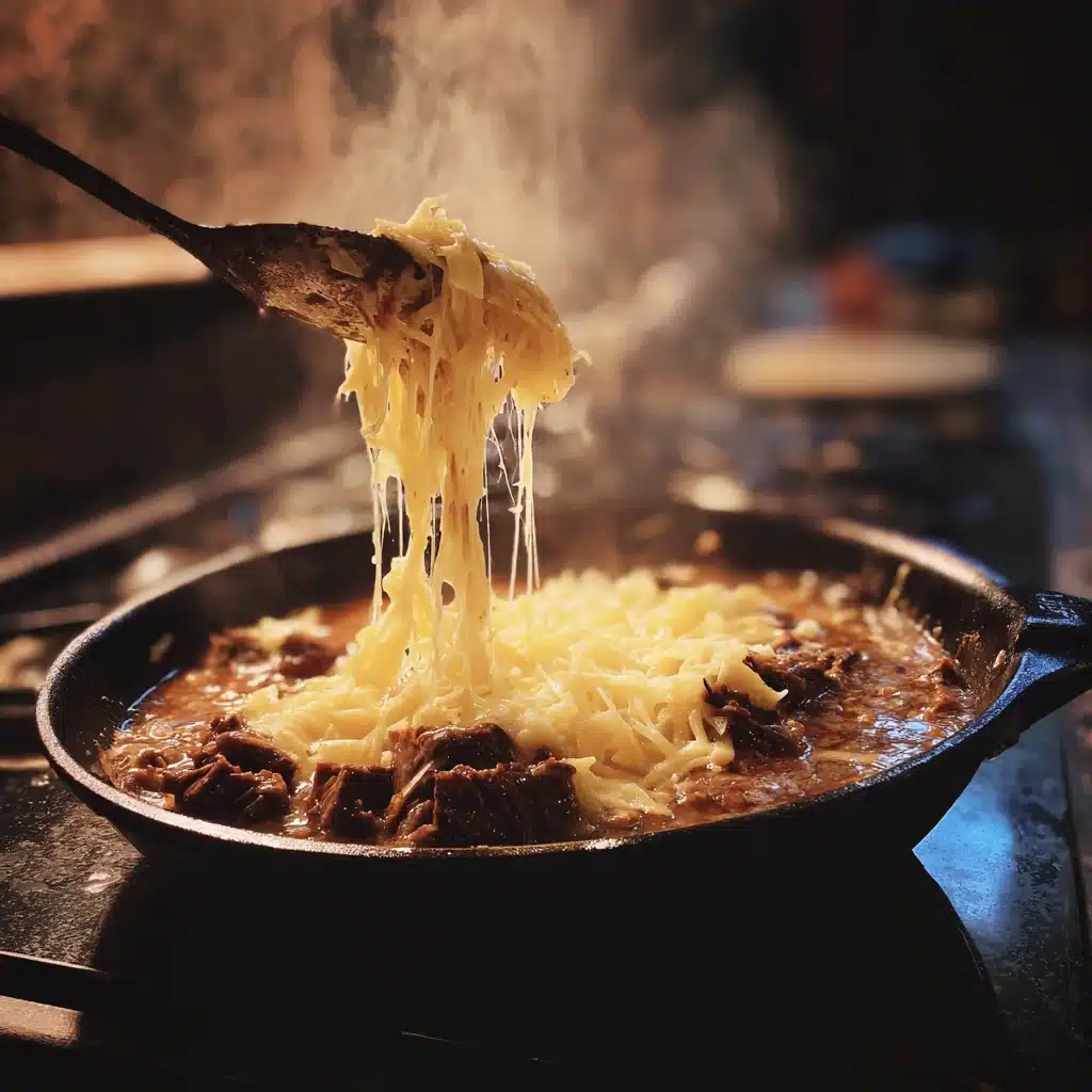 pasta mixed with birria beef