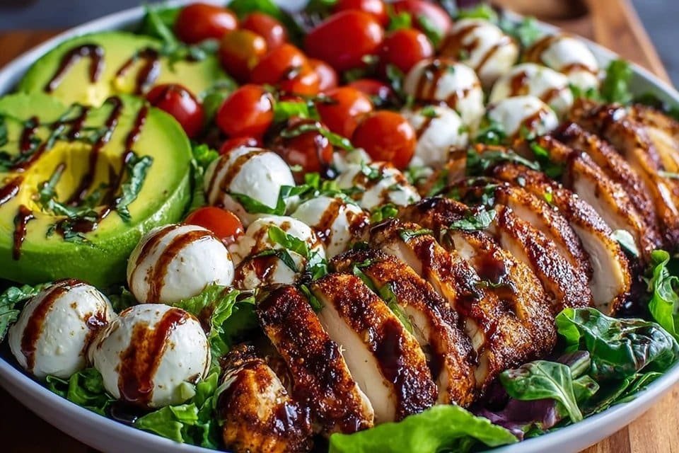 5-Star Baked Chicken Salad with Mozzarella & Balsamic Vinaigrette