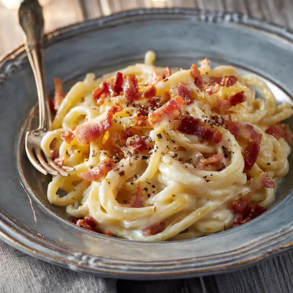 Cream Cheese Bacon Chicken Pasta plated