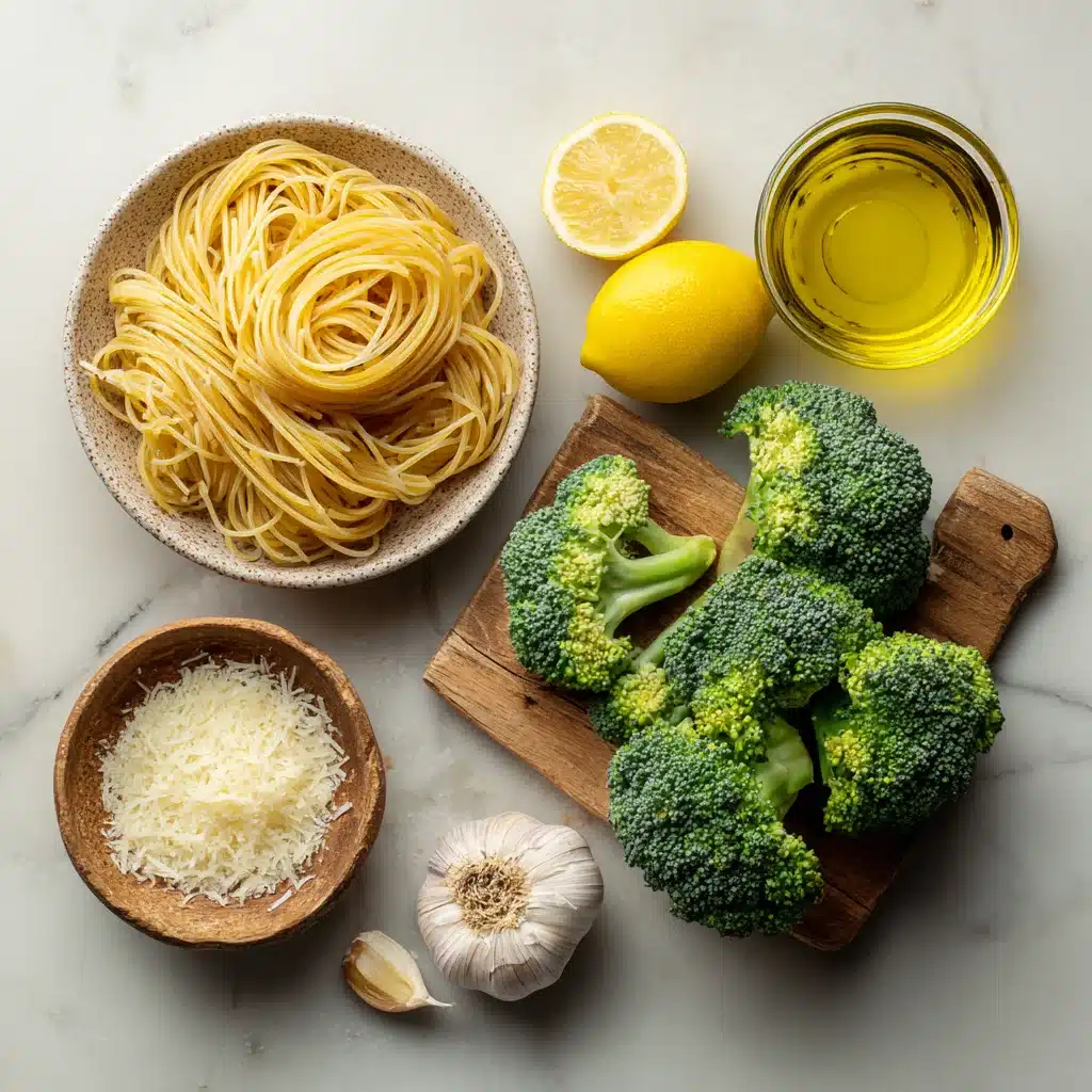 Ingredients for Easy Healthy Broccoli Pasta