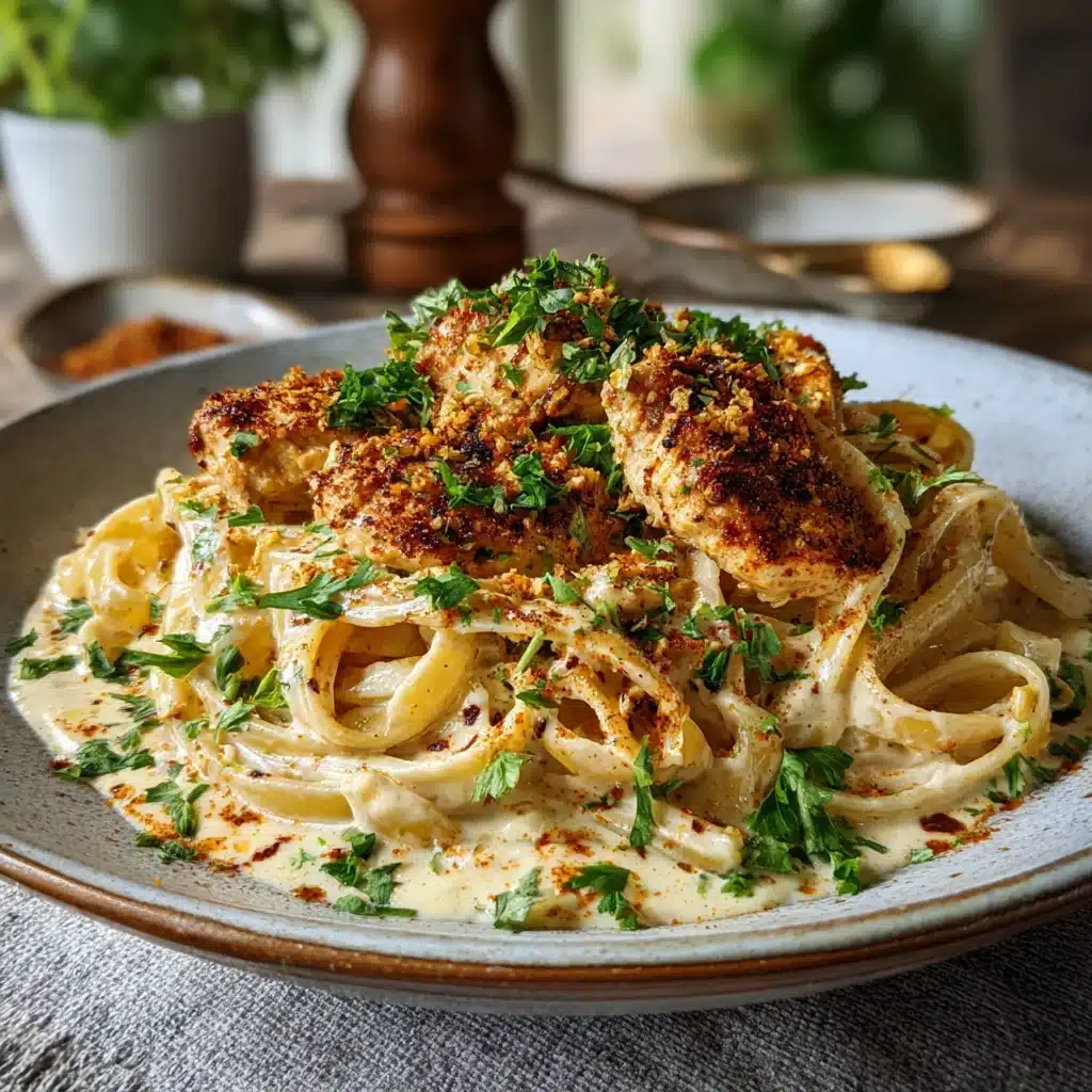 Creamy Cajun Chicken Pasta plated