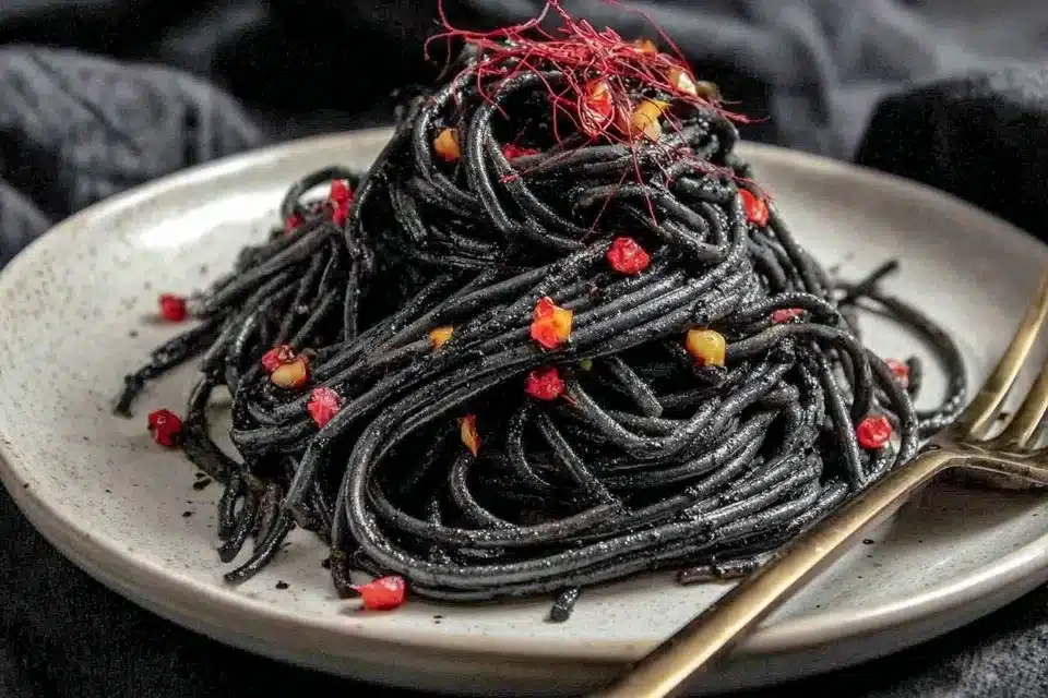 Easy Garlic and Squid Ink Pasta: A Taste of the Sea