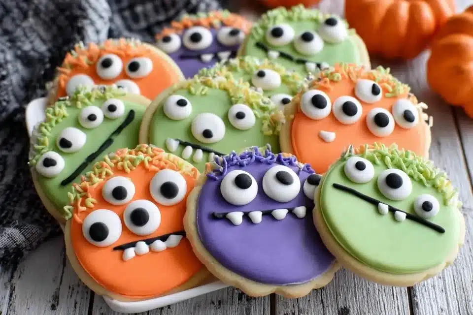 Easy Halloween peanut butter monster snacks for kids