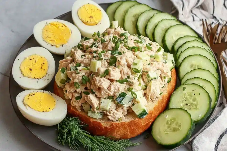 Healthy Tuna & Egg Protein Bowl packed with nutrients and flavor