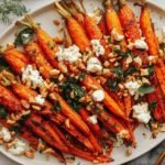 Delicious Maple Roasted Carrots with Goat Cheese and Hazelnuts Recipe