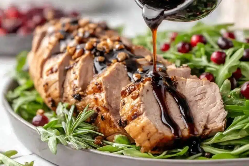 Easy Asian Sesame Soy Turkey Roast ready to serve