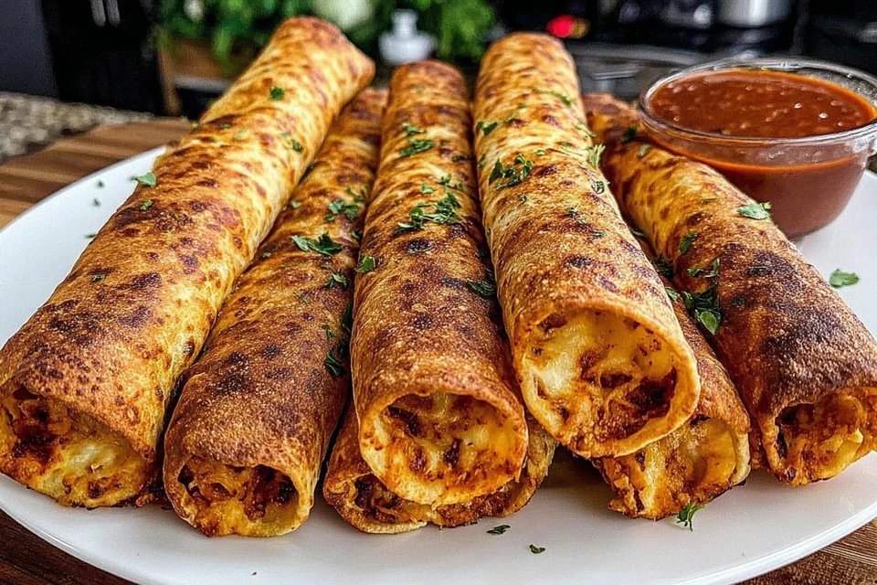 Easy Baked Chicken Taquitos