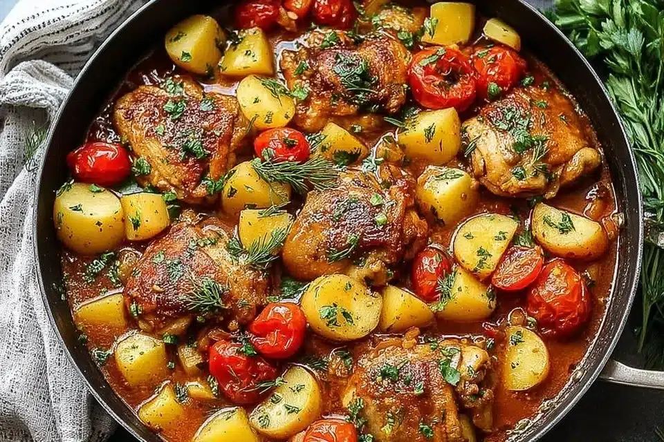Colombian Chicken and Potato Stew in a bowl, a hearty and flavorful dish.