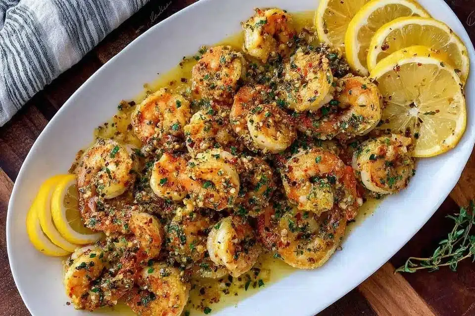 Delicious Cowboy Scampi dish with shrimp and spices