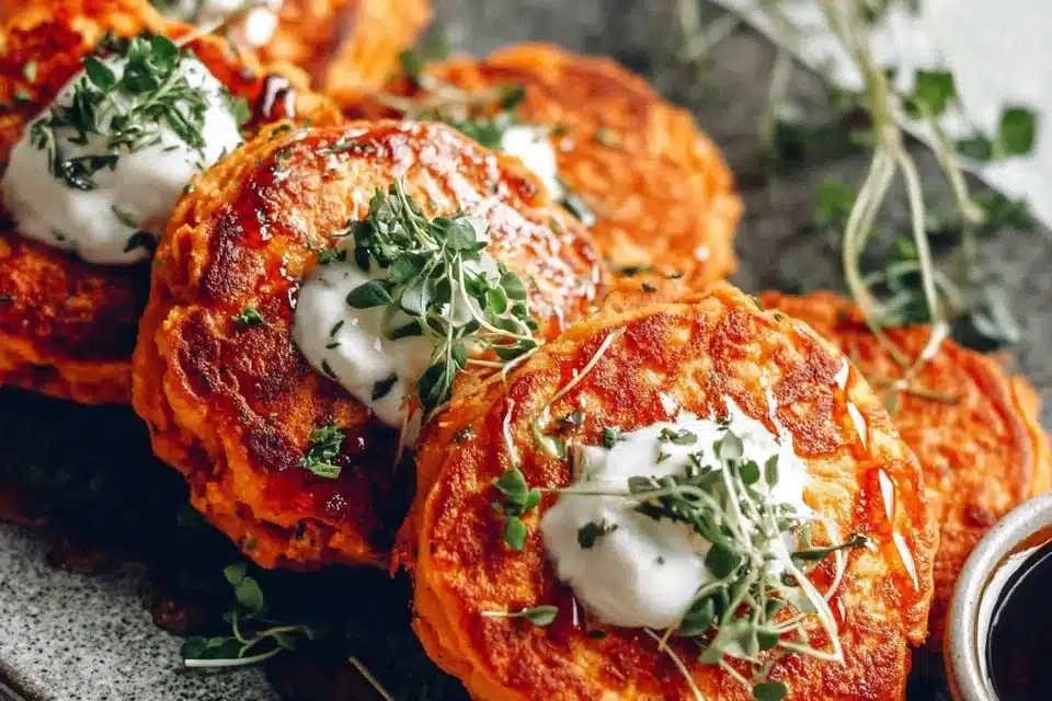 Crispy homemade hash browns served on a plate