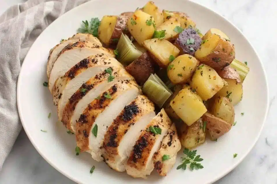 Easy Dutch Oven Roast Chicken with Crispy Skin and Colorful Vegetables