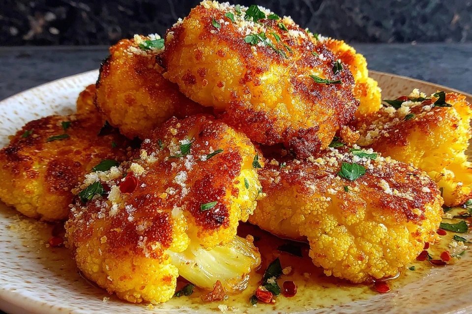 Crispy Parmesan Roasted Cauliflower