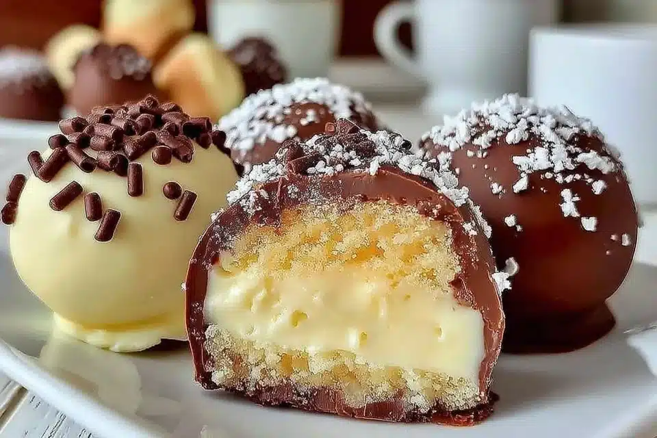Delicious homemade tiramisu truffles arranged on a elegant plate