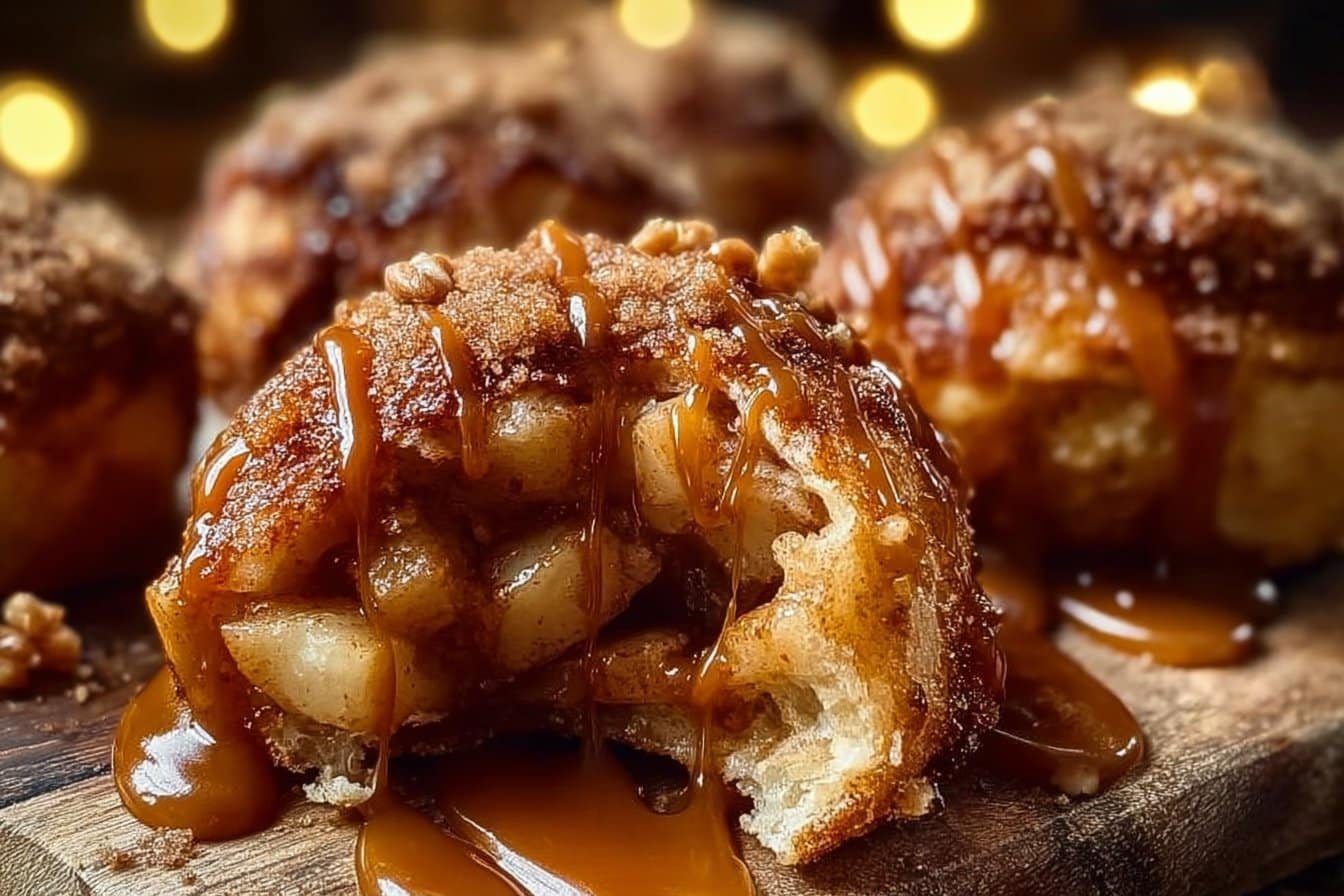 Explosively Delicious Caramel Apple Pie Bombs