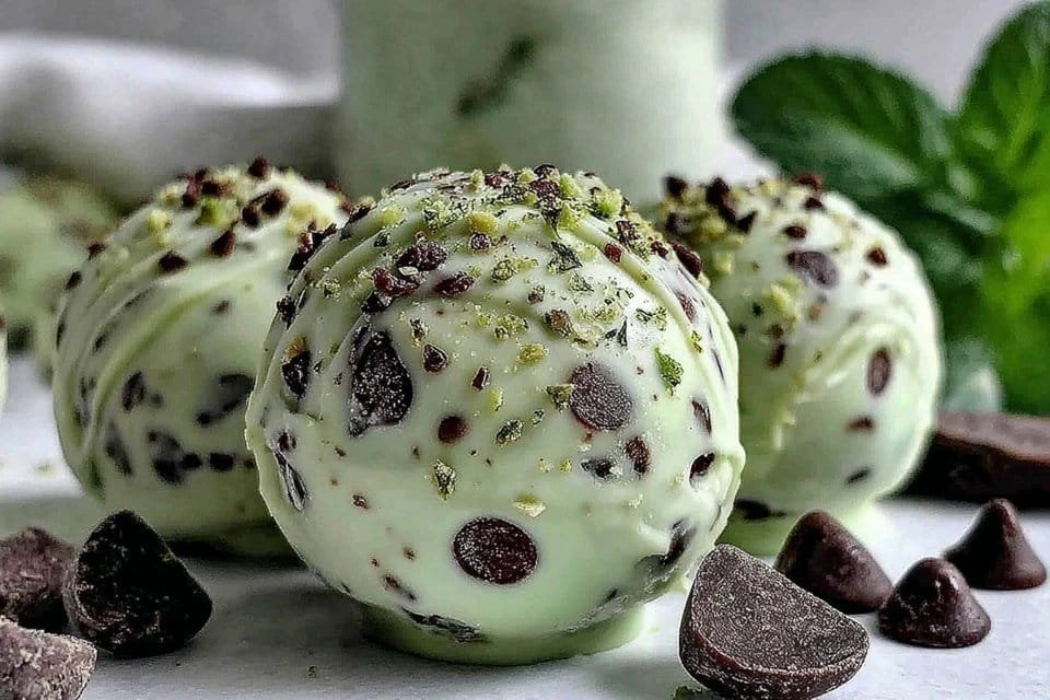 Mint Chocolate Chip Protein Balls
