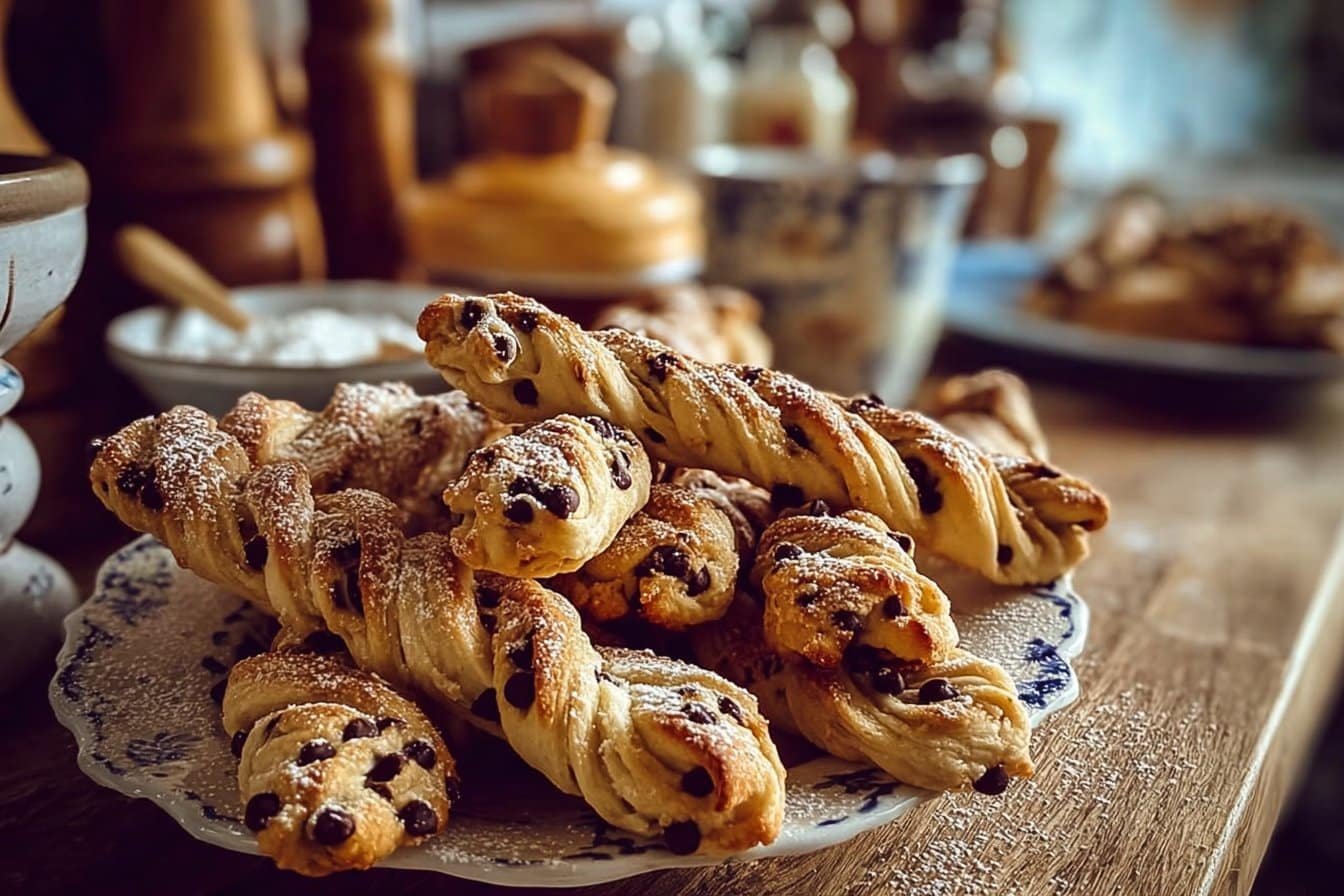 Chocolate Chip Cookie Dough Twists
