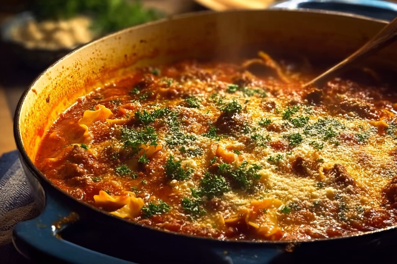 One Pot Lasagna Soup