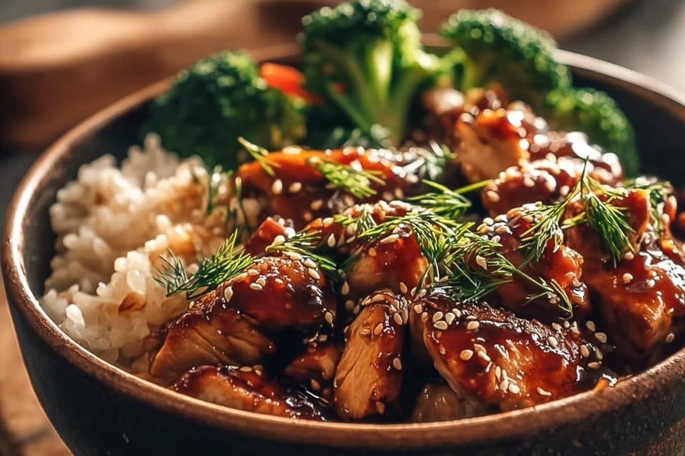 Sticky Chicken Bowls