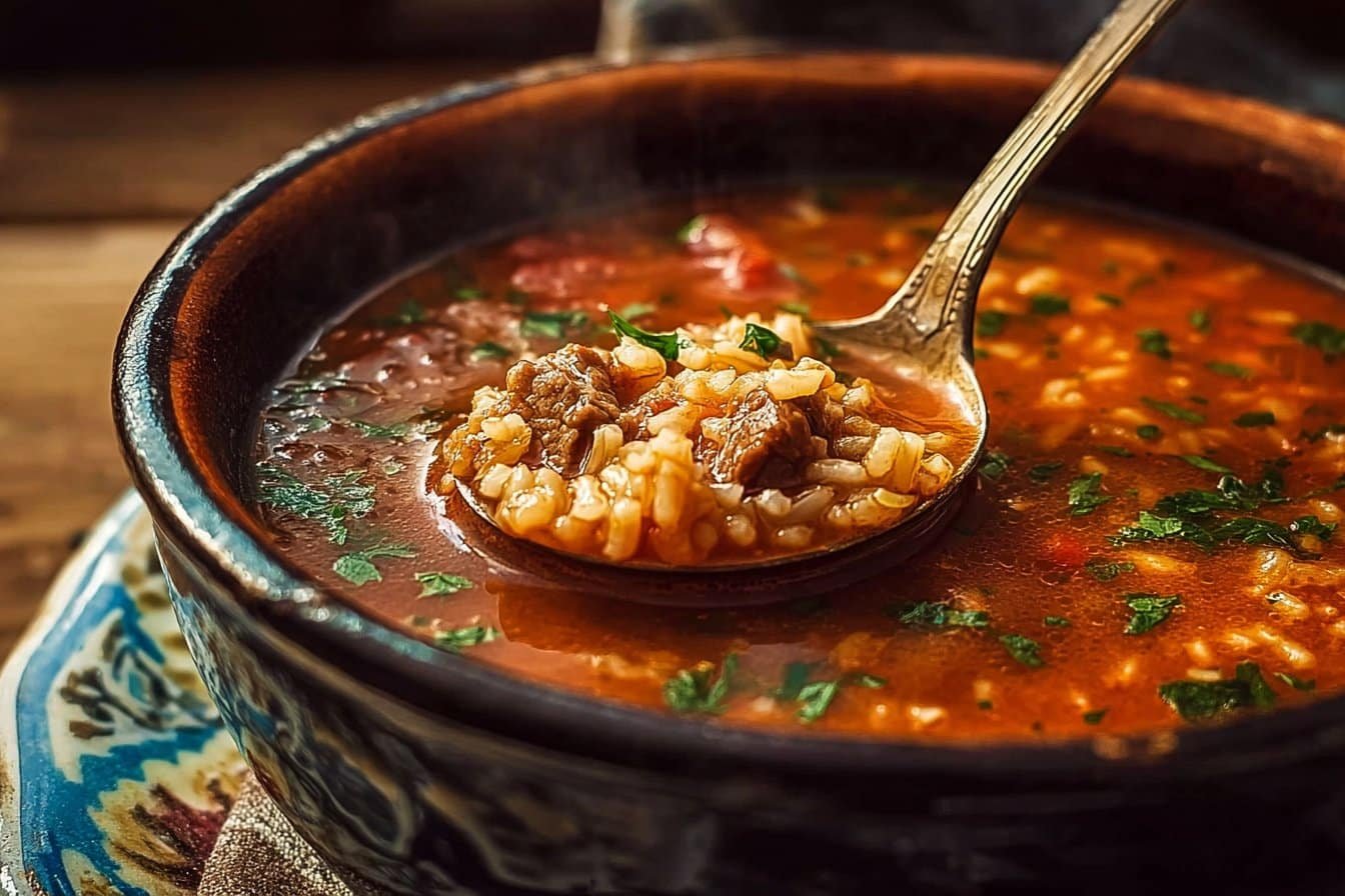Hearty Tomato Rice Soup