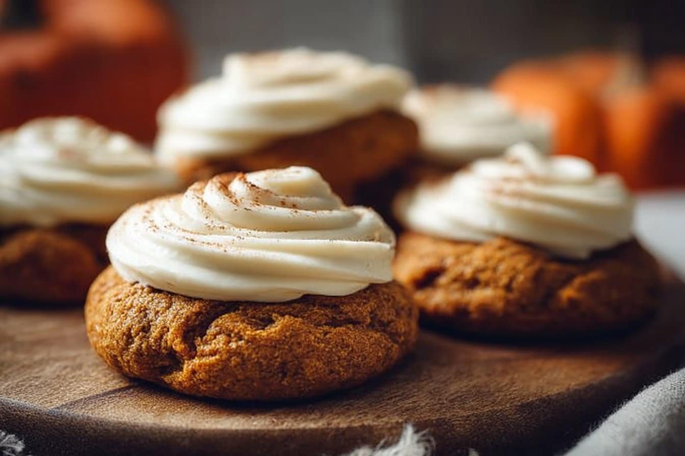 Best Soft Pumpkin Cookies with Cream Cheese Frosting