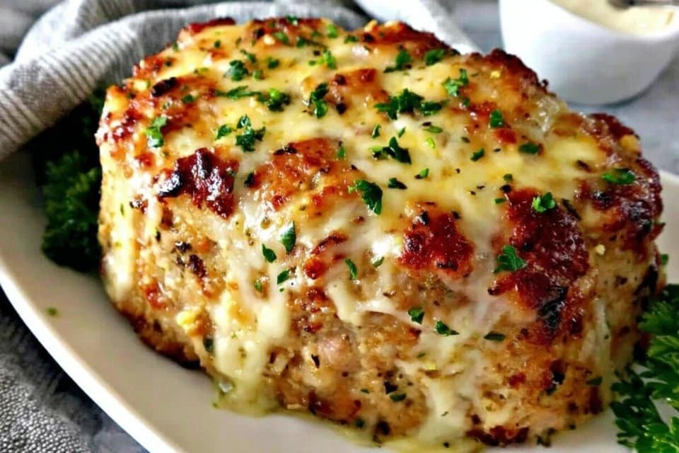 Savory Garlic Parm Chicken Meatloaves