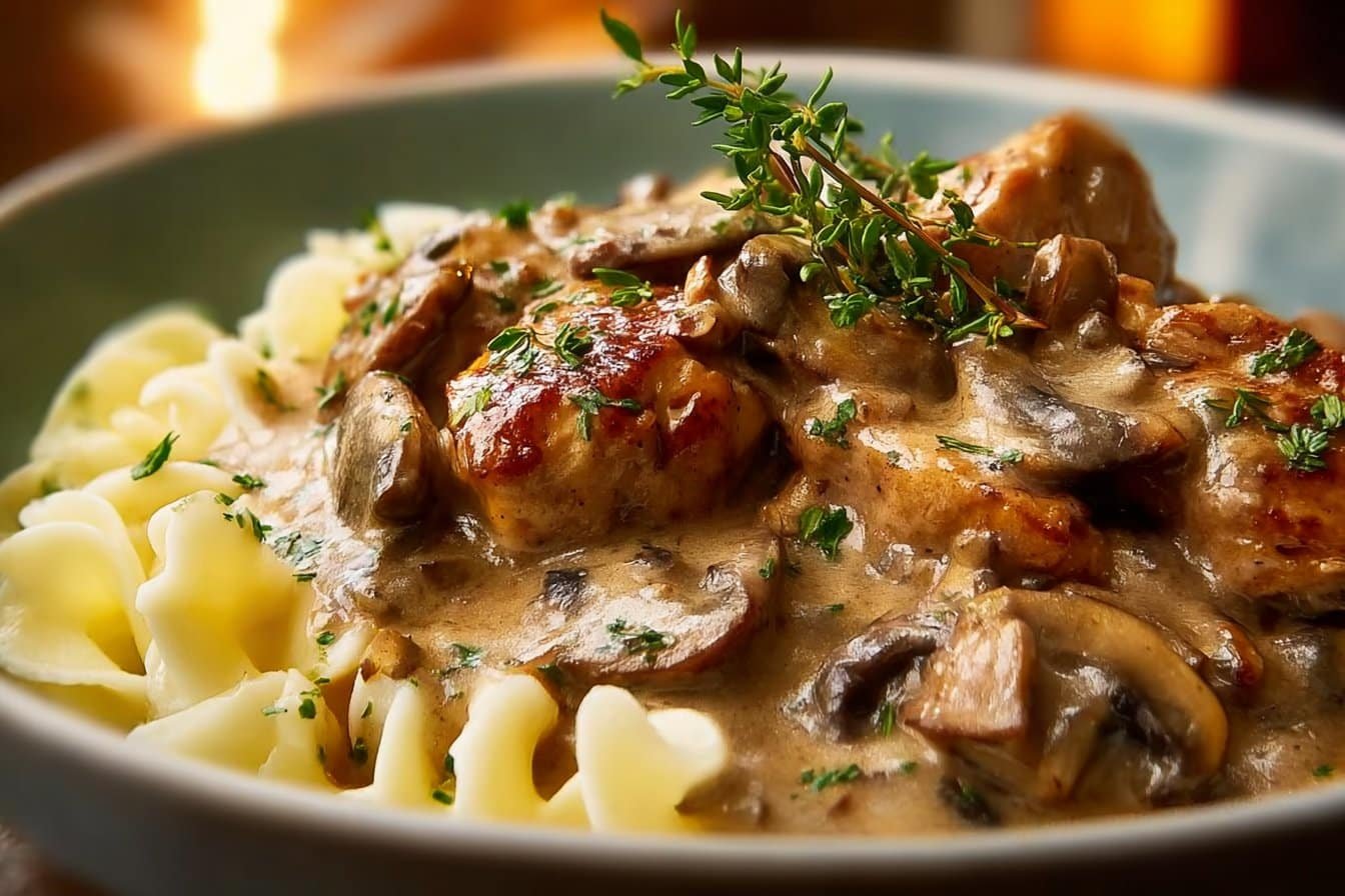 Rich Chicken Stroganoff