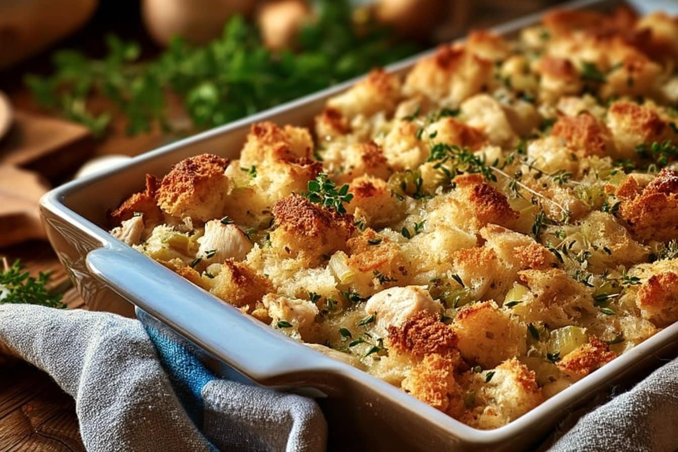 Dolly's Comforting Chicken & Stuffing Casserole