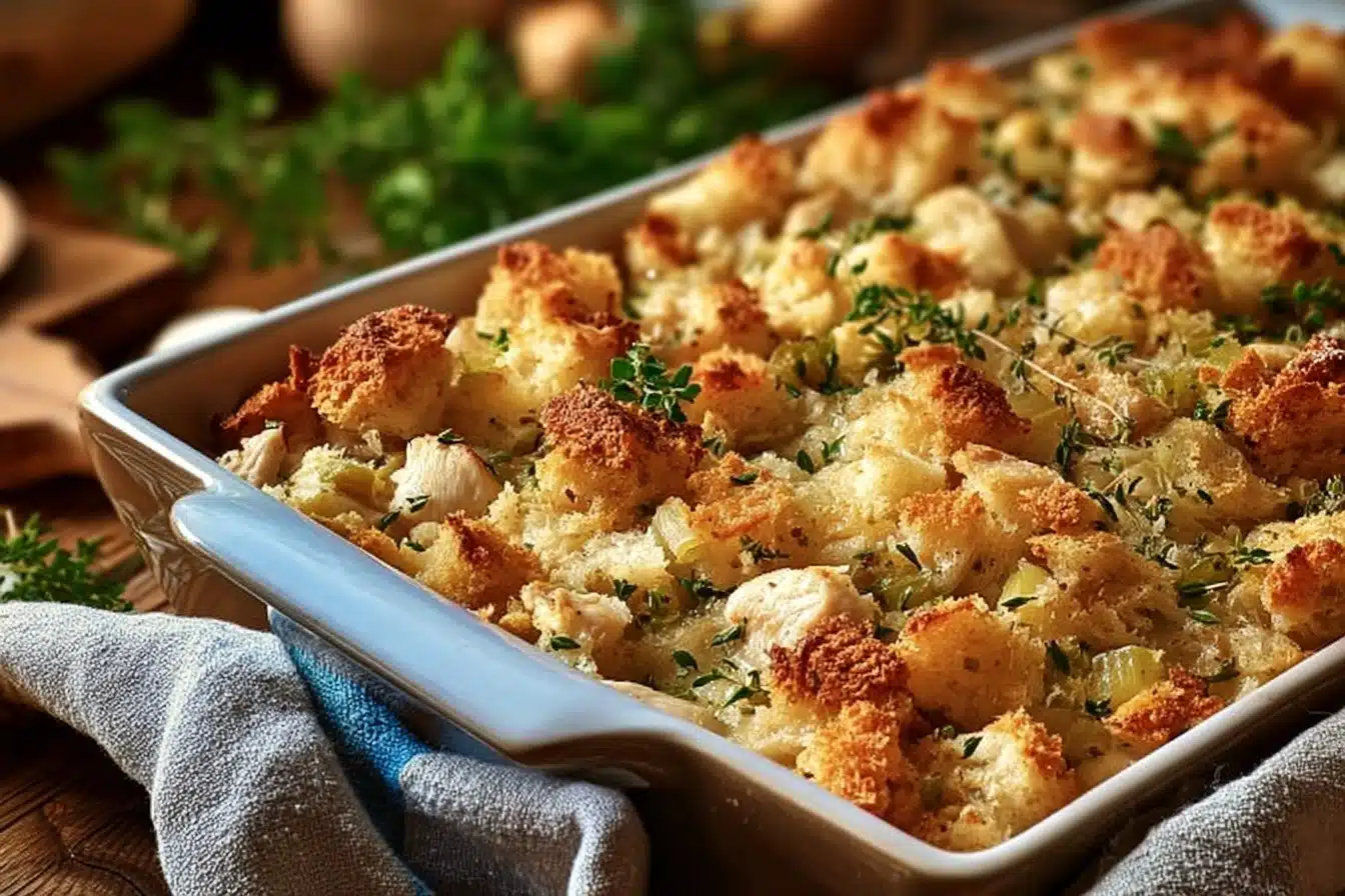 Dolly's Comforting Chicken & Stuffing Casserole