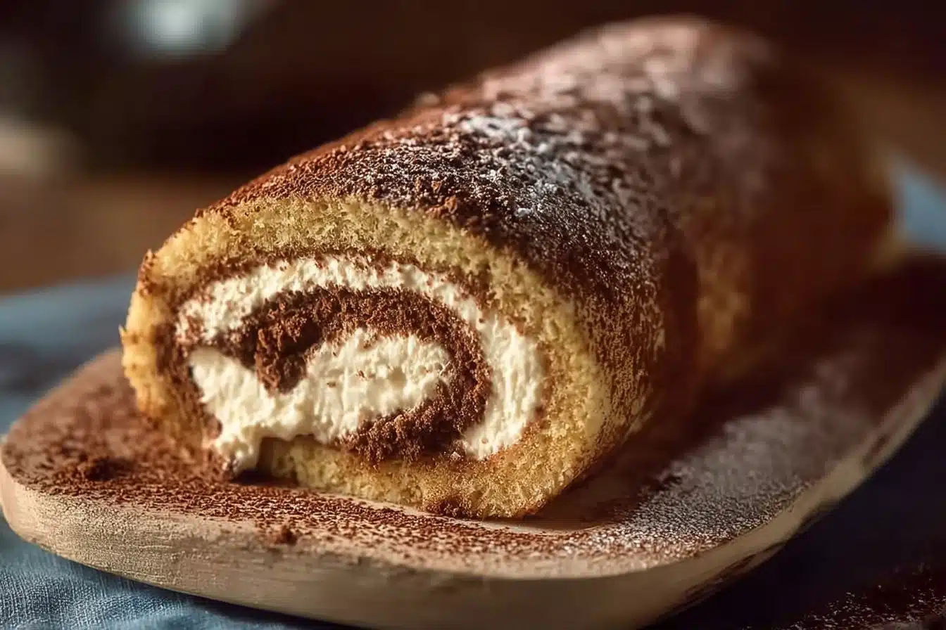 Sugar-Free Low Carb Keto Tiramisu Cake Roll
