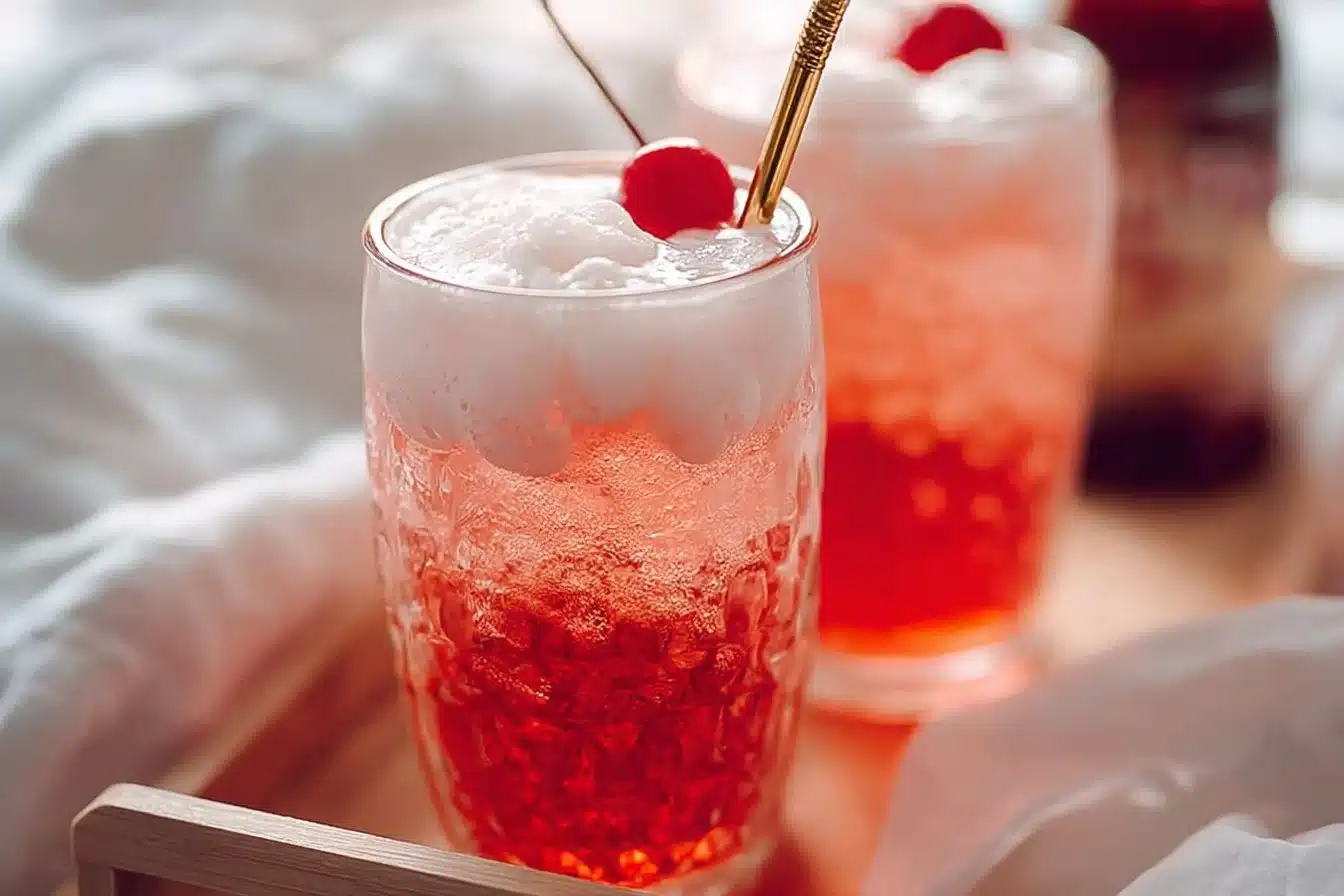 A refreshing glass of Italian Soda with vibrant flavors and bubbles.