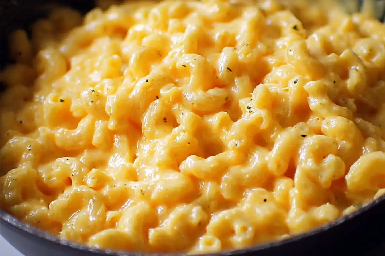 Creamy and delicious mac and cheese with bubbling cheese and golden crust.