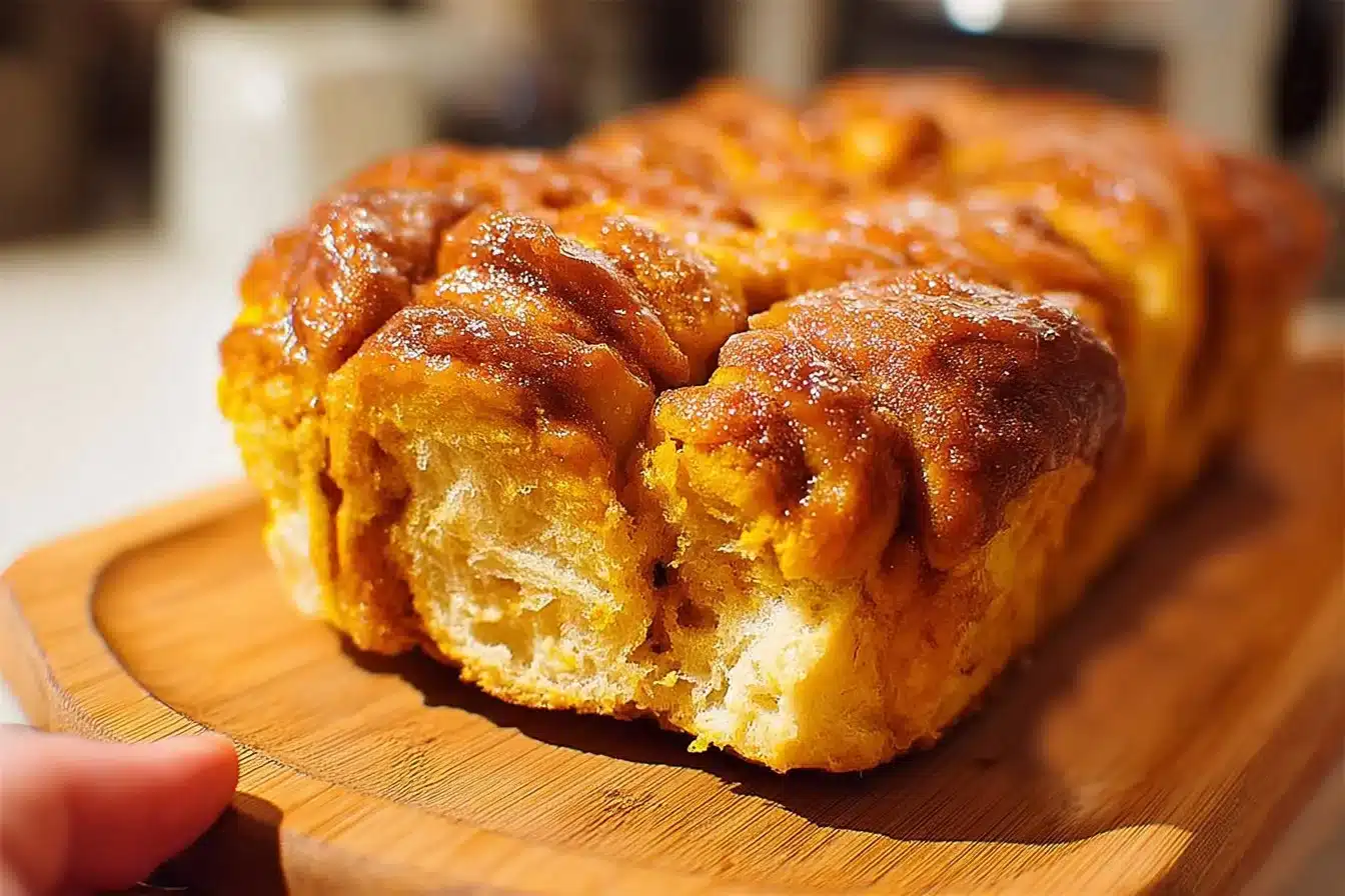 Delicious homemade Pumpkin Pull Apart Bread with warm spices and a golden crust