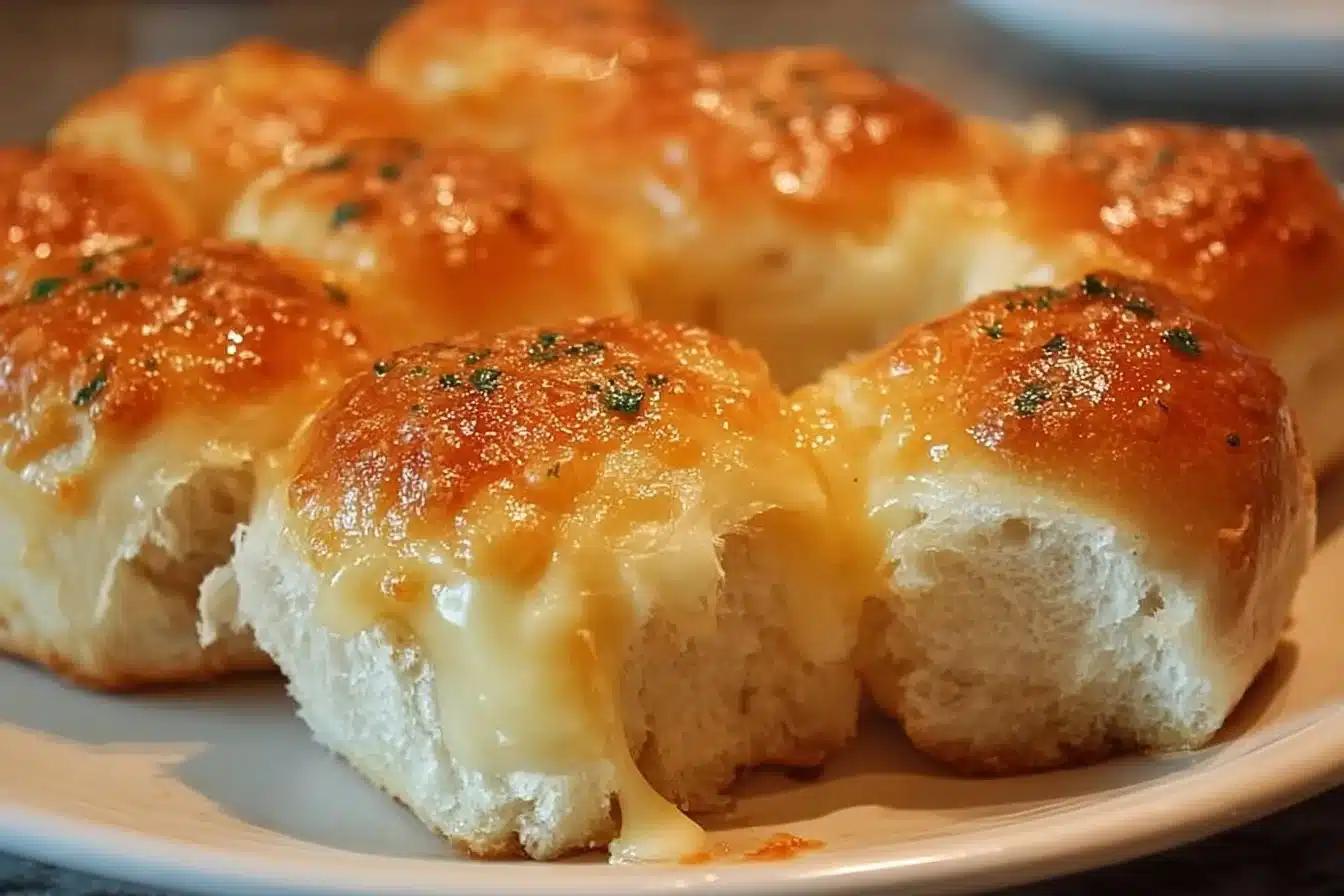 Delicious homemade Hawaiian rolls on a wooden table.