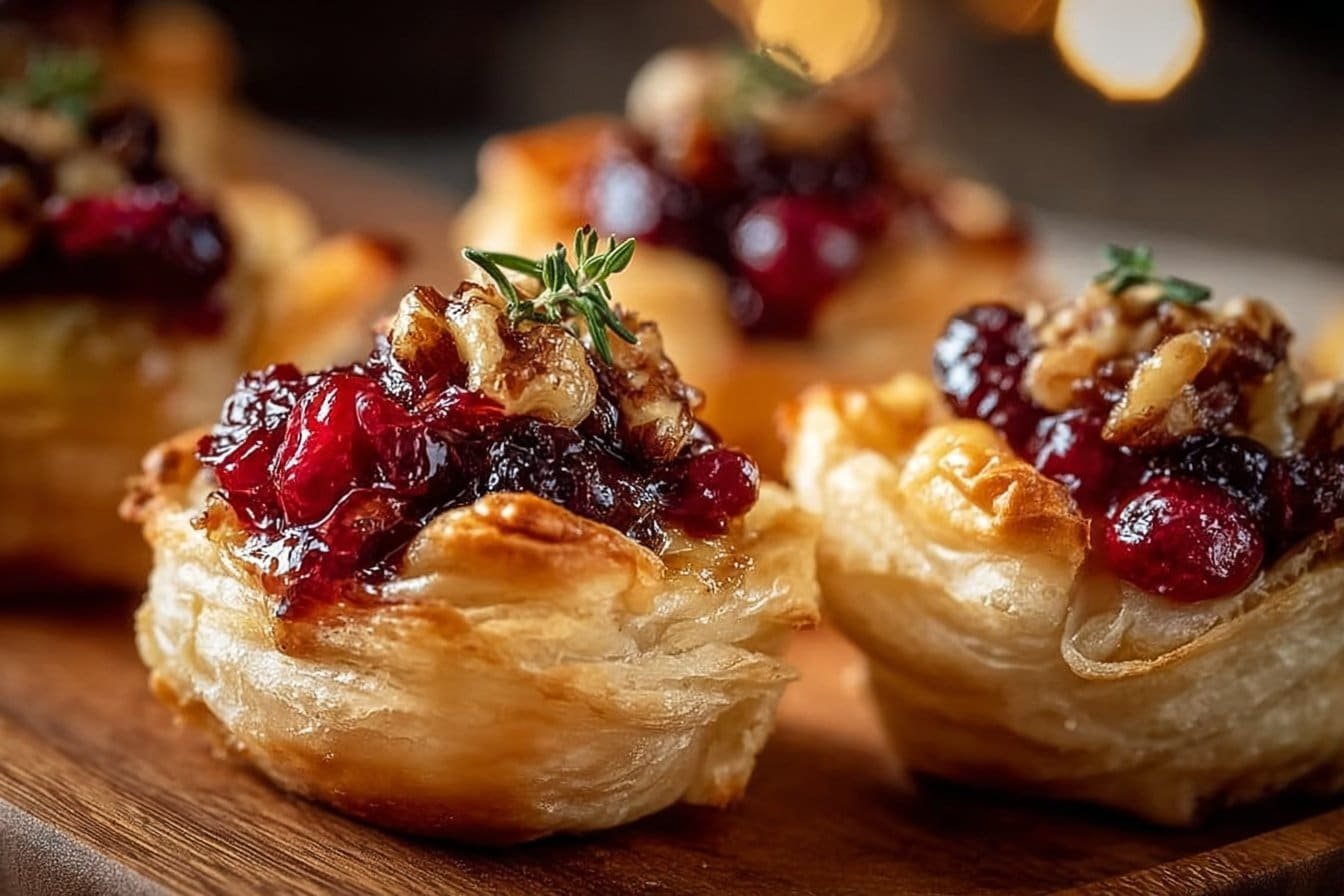 Baked Cranberry Brie Bites