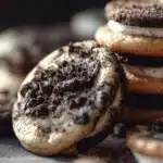 Freshly baked Cookies and Cream cookies with chocolate chunks and creaminess